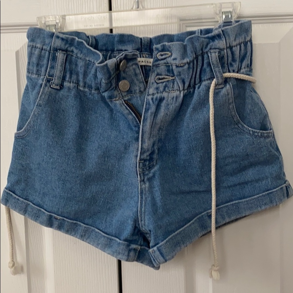 Denim mom jean shorts